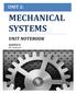 UNIT 2: MECHANICAL SYSTEMS UNIT NOTEBOOK. SCIENCE 8 Mr. Anderson