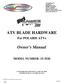 ATV BLADE HARDWARE. Owner s Manual