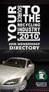 ARM Directory Table of Contents ARM CODE OF ETHICS. Automotive Recyclers of Minnesota