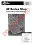 42 Series Step. Owner's Manual #842A. Equipped with a Permanent Magnet Motor. Table of Contents