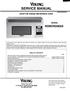 SERVICE MANUAL OVER THE RANGE MICROWAVE OVEN