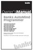 Owner smanual. Banks AutoMind Programmer