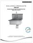 Operating Manual for Hands-Free Wall Mounted Sinks Models 504 and