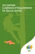 2017 EDITION. Guidebook of Requirements for Electric Service