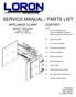 M:\Logo.jpg SERVICE MANUAL / PARTS LIST APPLIANCE CLAMP SOFT TOUCH