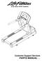 Arctic Silver 93TW Treadmill. Customer Support Services PARTS MANUAL rev. 04/19/05