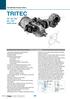 TRITEC. 150 / 300 / 600 / 900 / 1500 / 2500lb Range. The Ultimate Process Valves. Features and Benefits