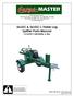 26LGC & 26LGC-L Trailer Log Splitter Parts Manual