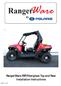 RangerWare RZR Fiberglass Top and Rear Installation Instructions. Page 1 of 10