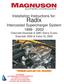 Radix. Installation Instructions for: Intercooled Supercharger System Chevrolet Silverado & GMC Sierra Trucks Suburban 2500 & Yukon XL 2500