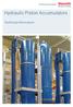 Hydraulic Piston Accumulators. Technical Information