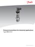 Pressure transmitters for industrial applications Type MBS 4510