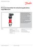 Pressure transmitter for industrial applications Type MBS 4510
