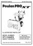 XT11530ES ILLUSTRATED PARTS LIST MODEL NUMBER: SNOW THROWER