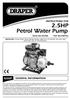 GENERAL INFORMATION. INSTRUCTIONS FOR 2.5HP Petrol Water Pump