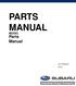 PARTS MANUAL. Parts Manual MODEL EA175VS /13