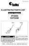ILLUSTRATED PARTS LIST HEDGE-TRIMMERS HT2200 CHT2200