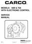 CARCO MODELS 50B & 70A WITH ELECTRONIC CONTROL SERVICE MANUAL PACR WINCH DIVISION