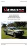 ULTIMATE 4WD EQUIPMENT TOYOTA HILUX 4X4 DUAL CAB MINE SPECIFICATION FIT OUT GUIDE. Build reference number: ULT-hil001