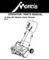 OPERATOR / PARTS MANUAL. 12 Amp 20 Electric Snow Thrower 8122