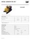 DIESEL GENERATOR SET DE220E0. Output Ratings. Technical Data. Image shown may not reflect actual package. Standby* Generator Set Model - 3 Phase