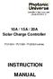 10A / 15A / 20A Solar Charge Controller. PU1024 / PU1524 / PU2024 series INSTRUCTION MANUAL
