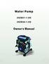 This manual covers the operation and maintenance of water pump: 25ZB21-1.2Q