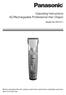 Operating Instructions AC/Rechargeable Professional Hair Clipper