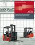 Experience the innovation. Linde 346 series electric trucks. E18, E20, and E20C/P Capacity 3,500 to 4,000 lb.