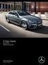 E-Class Saloon Specification Effective 25 July 2018
