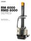RM 6000 RMD 6000 SERIES. Specifications Narrow-Aisle Reach Truck