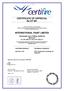 CERTIFICATE OF APPROVAL No CF 681 INTERNATIONAL PAINT LIMITED