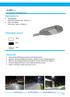 Applications. Standard Colors. Features. T1P Series LED Street Light (Ver2.0)