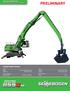 PRELIMINARY GREEN HYBRID. Technical Specifications SENNEBOGEN Rubber Tired Material Handler. Leading Through Innovation. Reach 69' (21 m) (stick pin)
