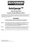 AutoSparge. Lauter Tun Level Control. Operation, Assembly & Maintenance Manual