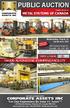 MAJOR AUTOMOTIVE STAMPING FACILITY AUCTION CONDUCTED BY: