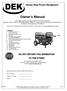 Owner s Manual READ SAFETY WARNINGS AND OPERATING INSTRUCTIONS CAREFULLY, SAVE THESE INSTRUCTIONS. DO NOT RETURN THIS GENERATOR TO THE STORE!