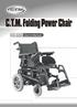 C.T.M. Folding Power Chair. HS-6200 User's Manual