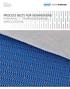 WOVEN PROCESS BELTS FOR INDUSTRIAL APPLICATIONS PROCESS BELTS FOR NONWOVENS FORMING + THERMOBONDING APPLICATIONS