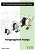 Air Powered Double Diaphragm Pumps. Polypropylene Pumps. Made In Japan