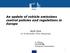 An update of vehicle emissions control policies and regulations in Europe