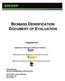 BIOMASS DENSIFICATION DOCUMENT OF EVALUATION