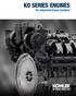 KD SERIES ENGINES for Industrial Power Systems