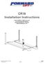 CR18 Installation Instructions