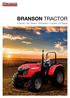 BRANSON TRACTOR. K Series / 25C Series / 25R Series / F Series / 00 Series