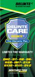 DELINTE. LIMITED TIRE WARRANTY Effective July 1, 2017 DH2 D7 D8, D8+ DS8 DH7 DX9, DX10 DX11, DV2