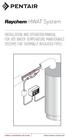HWAT System INSTALLATION AND OPERATION MANUAL FOR HOT WATER TEMPERATURE MAINTENANCE SYSTEMS FOR THERMALLY INSULATED PIPES