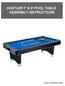 HUSTLER 7' & 8' POOL TABLE ASSEMBLY INSTRUCTIONS