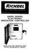 600PR SERIES ELECTRONIC IRRIGATION CONTROLLER