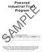 Powered Industrial Truck Program SAMPLE. Procedure Revision History Number Date Approval